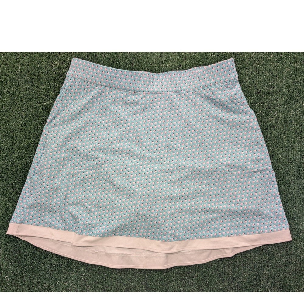 Peter Millar Womens Golf Skort Blue Cocktail Print UPF 50+ LF22EB21 Size M NEW